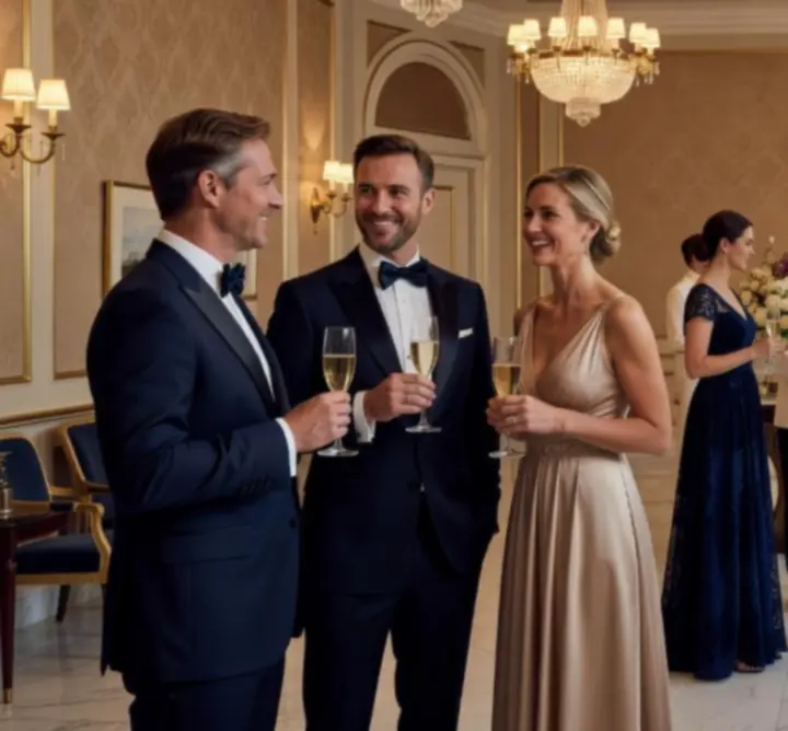 Gosti koji nazdravljaju tijekom luksuzne proslave u Casine Luxe resortu
